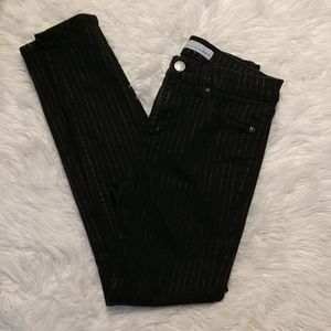 Loft Silver Striped pants